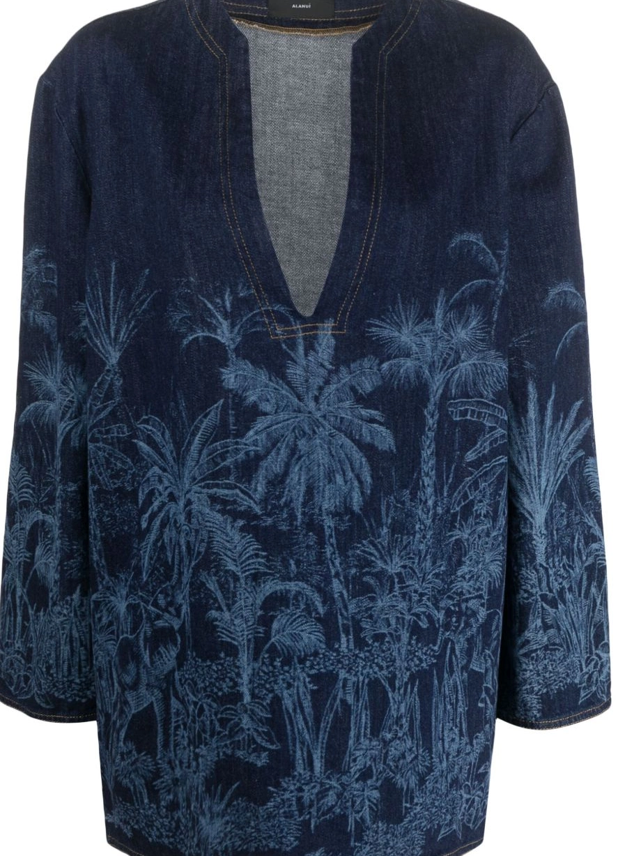 Affordable denim Jungle Toile Alanui de Jouy tunic Women 0325